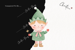 Cute Christmas Elf Clipart | Christmas PNG Product Image 2