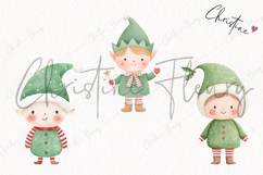 Cute Christmas Elf Clipart | Christmas PNG Product Image 3