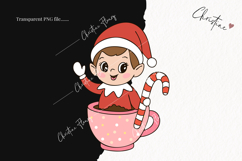 Doodle Christmas Elf Clipart | Christmas PNG Product Image 2