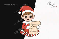 Doodle Christmas Elf Clipart | Christmas PNG Product Image 2