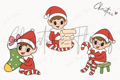 Doodle Christmas Elf Clipart | Christmas PNG Product Image 3