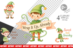 Clipart Elf Antics Quotes Product Image 1