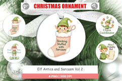 Ornament Elf Antics Quotes Product Image 1