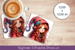 Summer coaster Sublimation Square coaster design elf Product Image 1