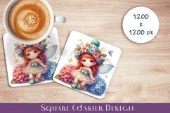 Summer coaster Sublimation Square coaster design elf Product Image 1