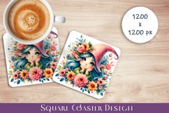 Summer coaster Sublimation Square coaster design elf Product Image 1