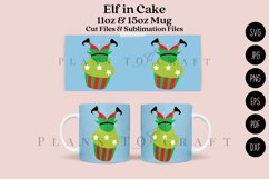 elf in christmas cupcake coffee mug glass wrap svg 11oz 15oz mug svg presized for 11oz 15oz glass ready to cut and sublimation files