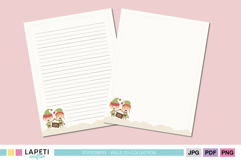 Christmas elf-themed writing paper for children to write letters to Santa or holiday notes.
