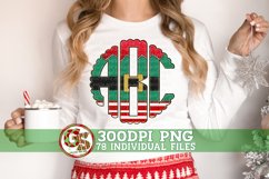 Christmas Elf Scalloped Monogram Set PNG Product Image 1