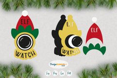 Christmas Elf Watch Cam papercut SVG layered template Product Image 1