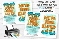 You've Been Elfed Printable JPG & PDF | Turquoise Elf Shoes Product Image 1