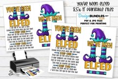 You've Been Elfed Printable JPG & PDF | Turquoise Purple Elf Product Image 1