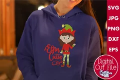 Elfin Cutie Kids Christmas Svg Design For Shirts Product Image 1