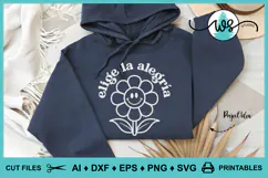 Elige la Alegría Retro SVG PNG DXF | Spanish Positive Quote Product Image 8