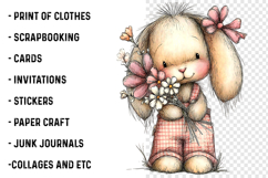 Ellow Gingham Bunny PNG Product Image 2