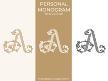 A Monogram Logo, Elegant Initial Monogram Product Image 4
