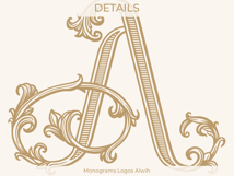 A Monogram Logo, Elegant Initial Monogram Product Image 5