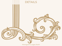 L Monogram Logo, Elegant Initial Monogram Product Image 7