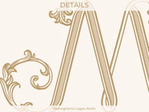 M Monogram Logo, Elegant Initial Monogram Product Image 2