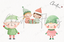 Cute Christmas Elf Clipart | Christmas PNG Product Image 3