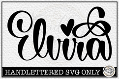 Elvira - Handlettered Name SVG Cut file Product Image 1