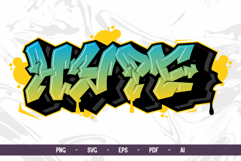 Hype Graffiti Street Art Typography SVG PNG EPS AI Bundle Product Image 2