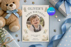Printable Barn Birthday Invitation Canva Template Product Image 1