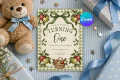 Apple Orchard Birthday Invitation Canva Template Product Image 1