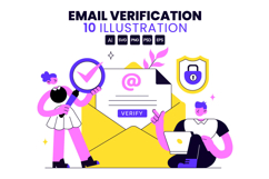 10 Email Verification Vector Illustration Product Image 1