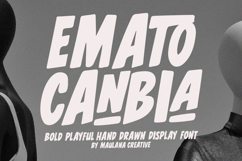 Emato Canbia Bold Playful Hand Drawn Display Font Product Image 1