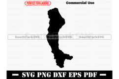 Embden Pond Maine Map Silhouette SVG PNG DXF EPS PDF Product Image 1