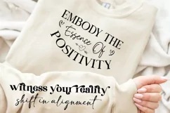 Embody The Essence Of Positivity SVG, Sleeve SVG Design Product Image 2