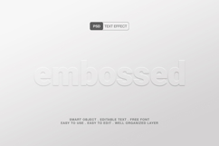 Embossed Text Effect on Clean White Background Product Image 1