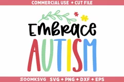 Embrace Autism SVG | Autism SVG | Autism PNG Product Image 1
