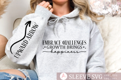Embrace challenges growth brings happiness Sleeve SVG Product Image 3