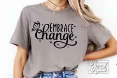Embrace Change SVG PNG - Positive Inspirational Quote SVG Product Image 2