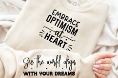 Embrace Optimism At Heart Sleeve SVG, Positive SVG Design Product Image 2