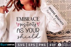 Embrace Positivity As Your Shield SVG, Sleeve SVG Design Product Image 3