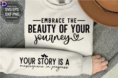 Embrace the beauty of your journey Sleeve SVG Product Image 1