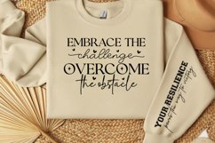 Embrace the challenge overcome the obstacle Sleeve SVG Product Image 3