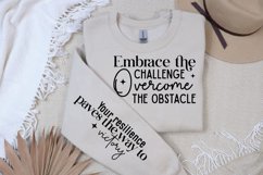 Embrace The Challenge Sleeve SVG, Motivational SVG Design Product Image 2