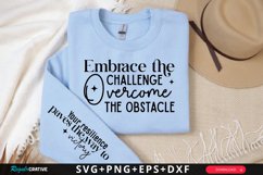 Embrace The Challenge Sleeve SVG, Motivational SVG Design Product Image 1