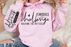 Embrace the challenge overcome the Sleeve Svg Design Product Image 2
