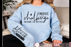 Embrace the challenge overcome the Sleeve Svg Design Product Image 1