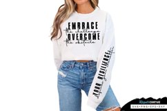Embrace The Challenge Sleeve SVG, Inspirational SVG Design Product Image 1