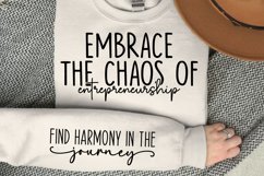 Embrace the chaos of entrepreneurship Sleeve SVG Product Image 1
