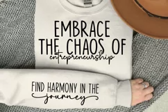 Embrace the chaos of entrepreneurship Sleeve SVG Product Image 1