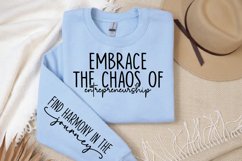 Embrace the chaos of entrepreneurship Sleeve SVG Product Image 2
