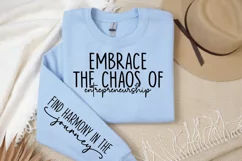 Embrace the chaos of entrepreneurship Sleeve SVG Product Image 2