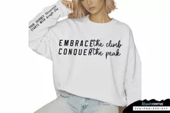 Embrace The Climb Sleeve SVG, Motivational SVG Design Product Image 1